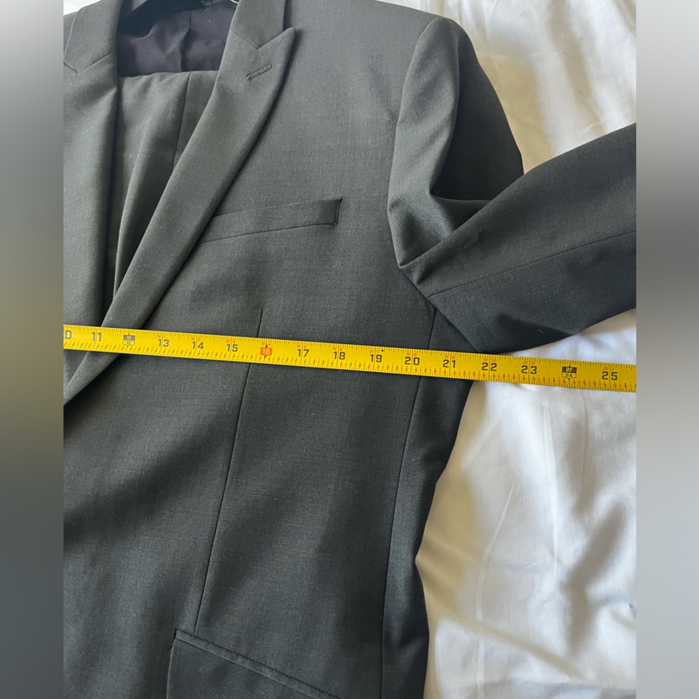 Express Suit Charcoal/Dark Green 44r 33x32 - Picture 4 of 16